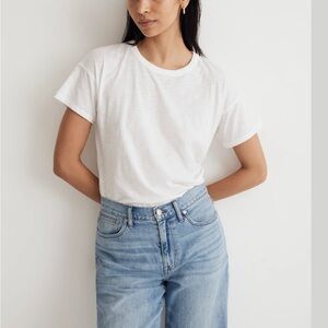 Madewell Whisper Cotton Rib-crew neck t shirt